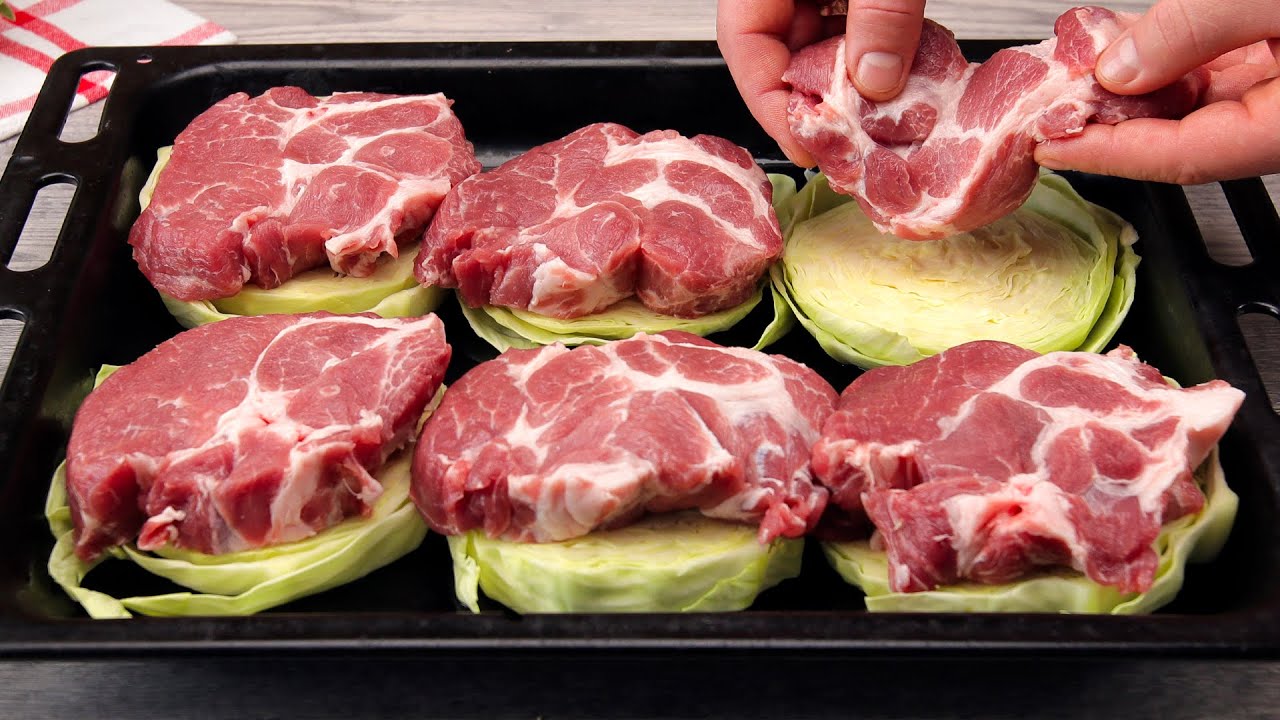 Вместо того, чтобы жарить на гриле, моя бабушка научила меня готовить вкусную свиную корейку! #316