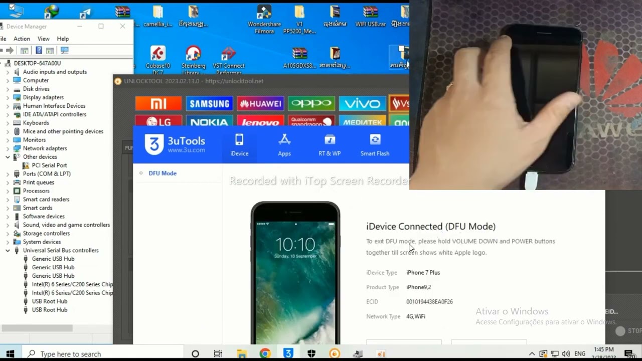 UNLOCK TOOLS DESBLOQUEAR IPHONE 7 BYPASS SEM REDE