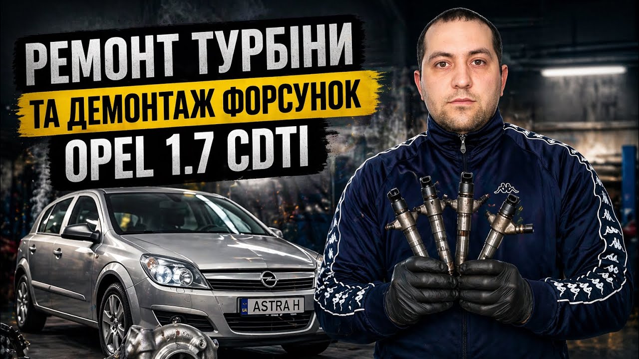 Ремонт турбіни та демонтаж форсунок Opel Astra/Zafira 1.7 cdti Частина #2