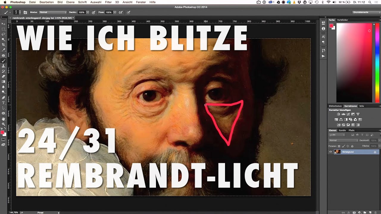 Wie ich blitze - 24/31 Rembrandt Licht