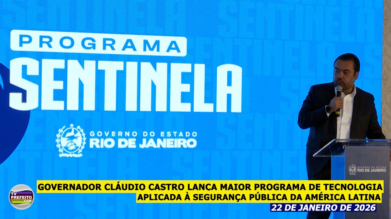 Cláudio Castro lança Programa Sentinela, maior da América Latina em tecnologia de segurança pública
