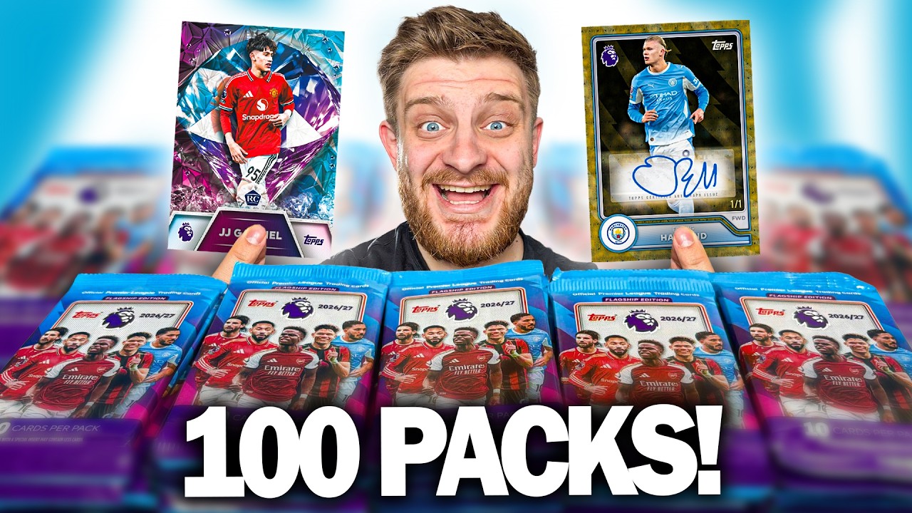 Открываем 100 ПАКОВ Topps Flagship Premier League 2026-27! (БЕЗУМИЕ!)