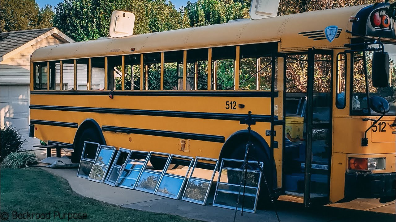 How to Remove Windows on a School Bus // Skoolie Conversion