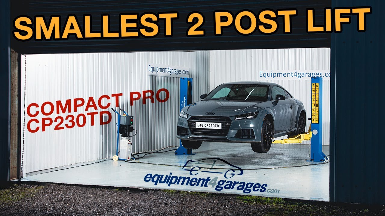 It's small and Compact but Works like a full size 2 post Lift. Compact pro mk2 CP230TD