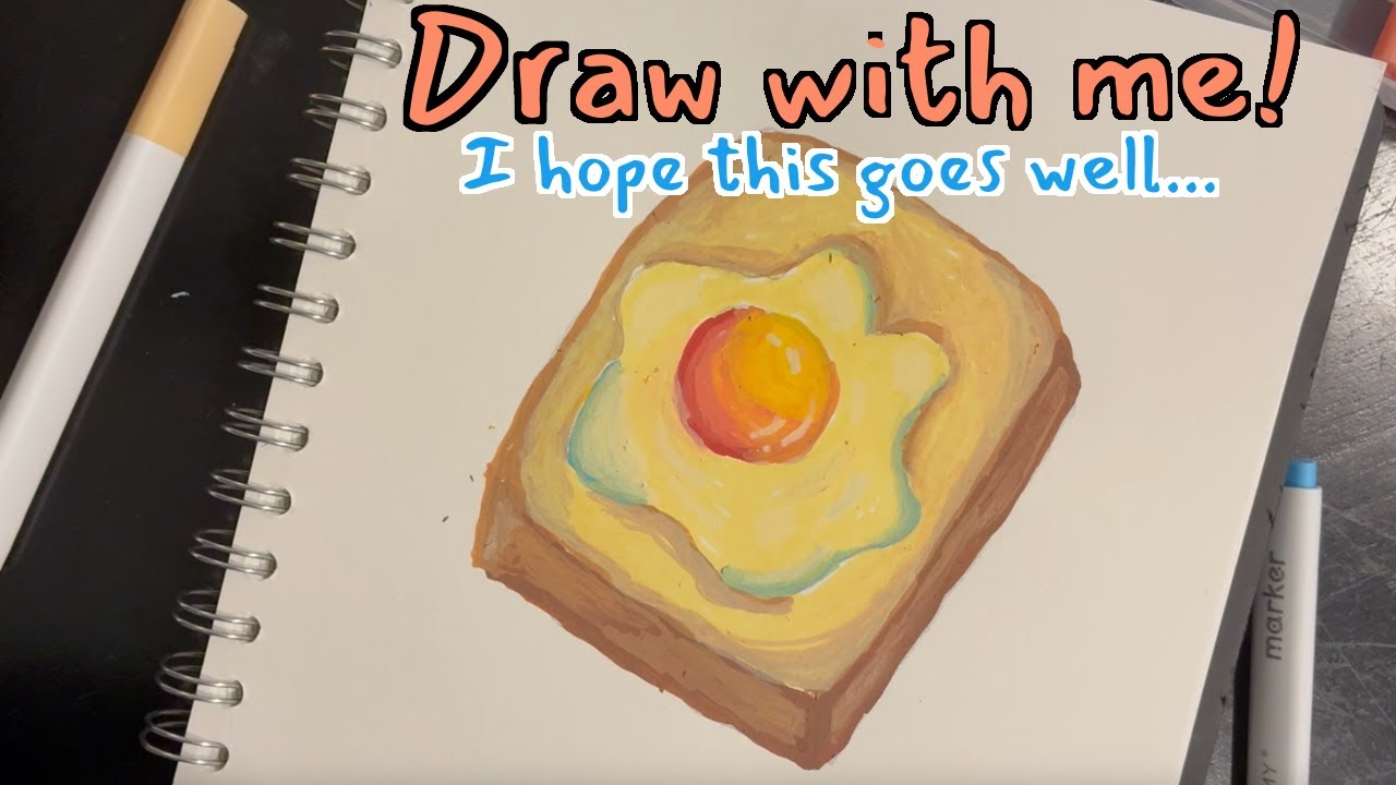 Draw with Me!  (My first time drawing with acrylic markers!)