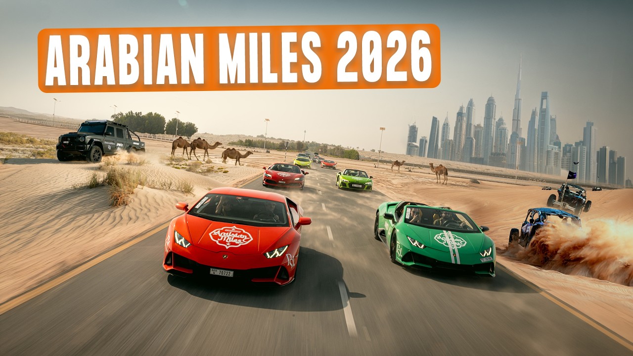 Arabian Miles 2026 - De Ultieme Supercar tour door de UAE