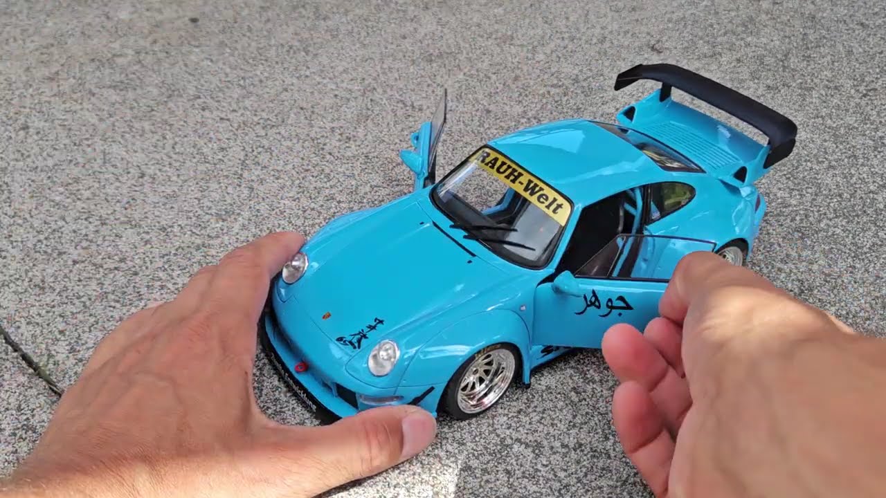 Unboxing RWB Bodykit SHINGEN Porsche 911 (993) metal model Solido 1:18 #model #unboxing