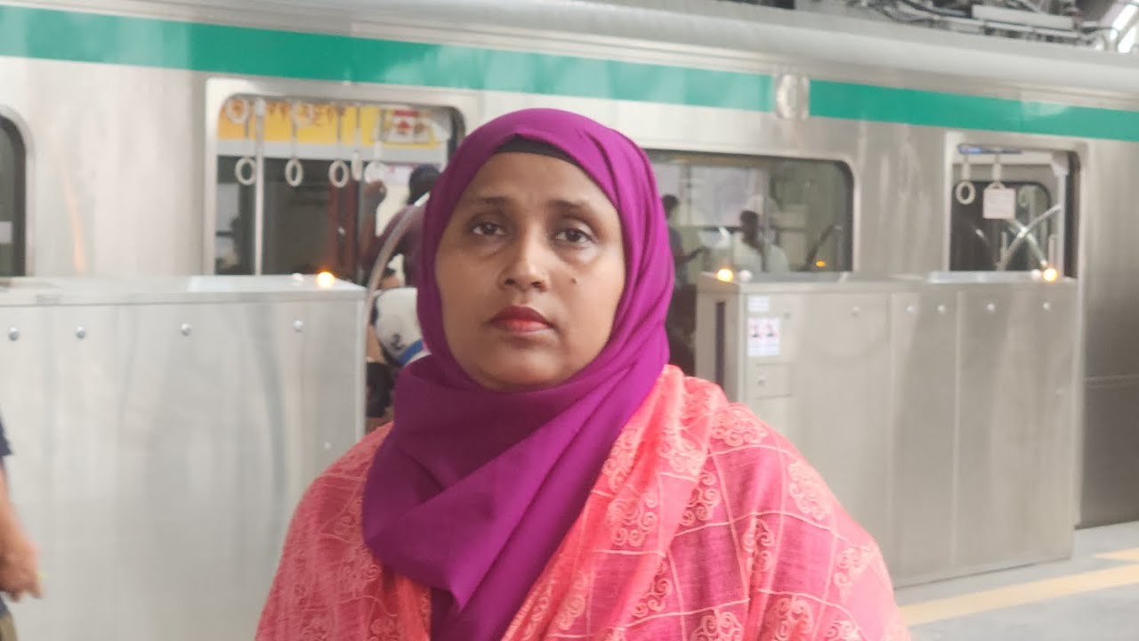 Journey by metro rail  Uttara Dhaka