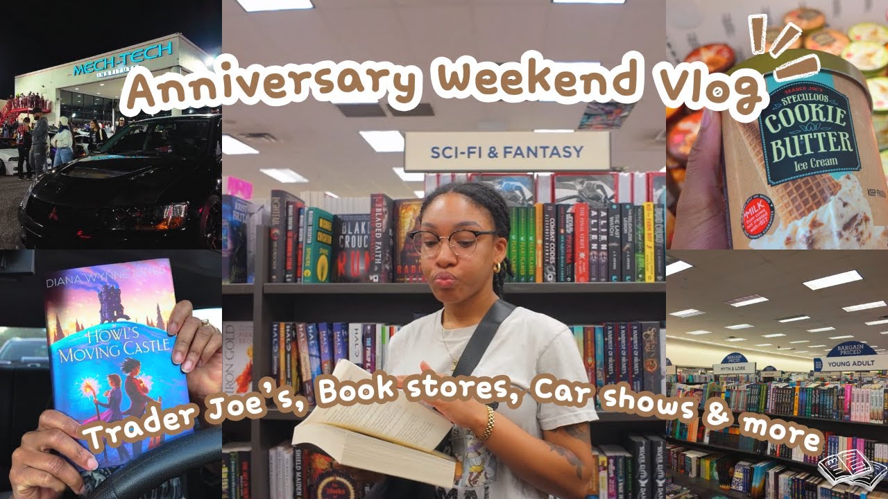 DAILY VLOG: our anniversary weekend, book shopping, trader joe's & more!!