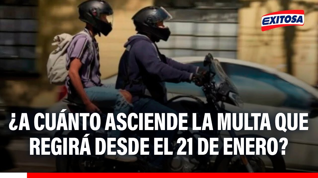 🔴🔵 Prohibición de dos personas en moto lineal: ¿Cuánto es la multa que regirá desde el 21 de enero?