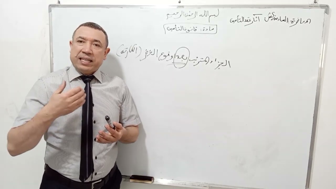 المحاضرة السادسة عشر في مادة التأمين: جزاء الاخلال بالتصريح بالخطر.
