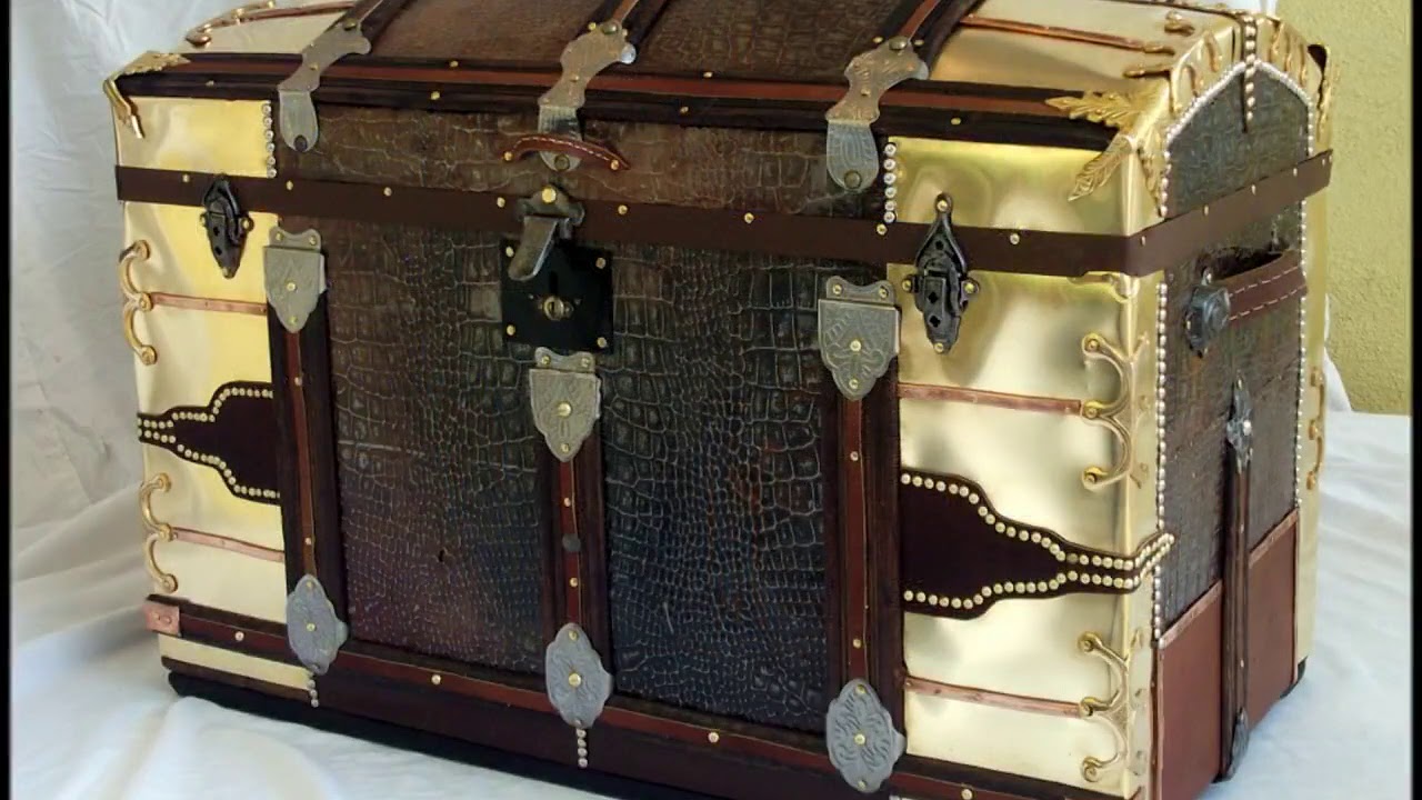 All sorts of antique and vintage trunk