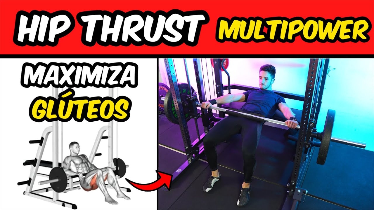 HIP THRUST en Máquina Multipower 🍑 Tutorial completo ✅ Estimular GLÚTEOS al MÁXIMO