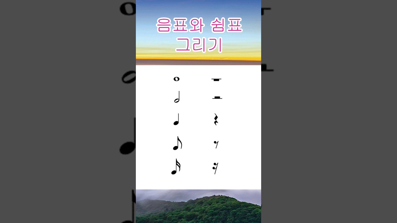 음표와 쉼표 그리기 | Notes & Rests | 음표와 쉼표의 길이 | 악보 보는 법