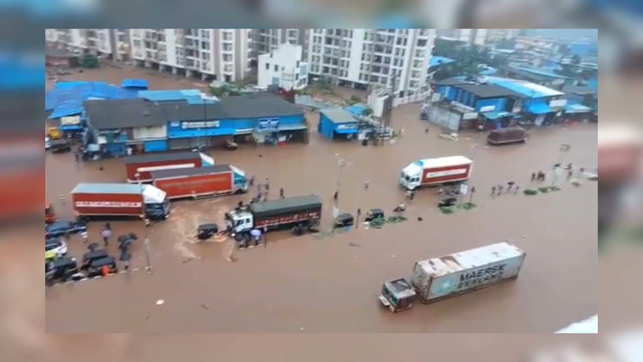 Traffic Jam Shilphata Mumbra Dombivali junction due to Waterlogging