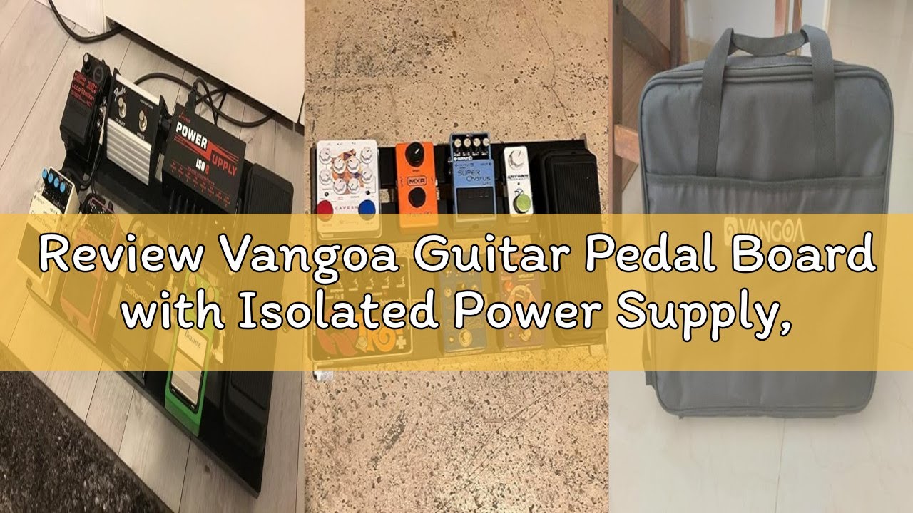 Review Vangoa Guitar Pedal Board with Isolated Power Supply, PD-M Aluminum One-Piece-Bent Portable F