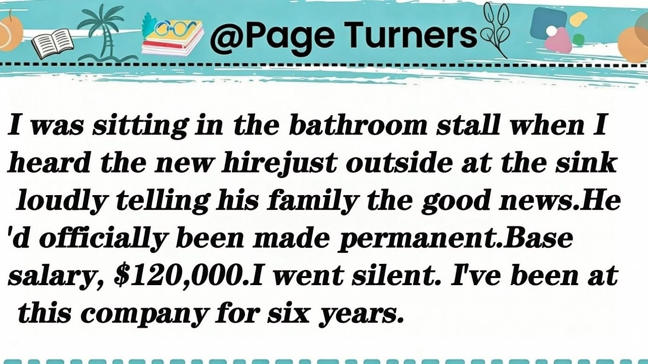 I was sitting in the bathroom stall when I heard the new hire