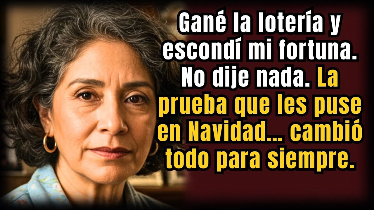 Gané la lotería y oculté mi fortuna. La prueba en Navidad… cambió todo para siempre