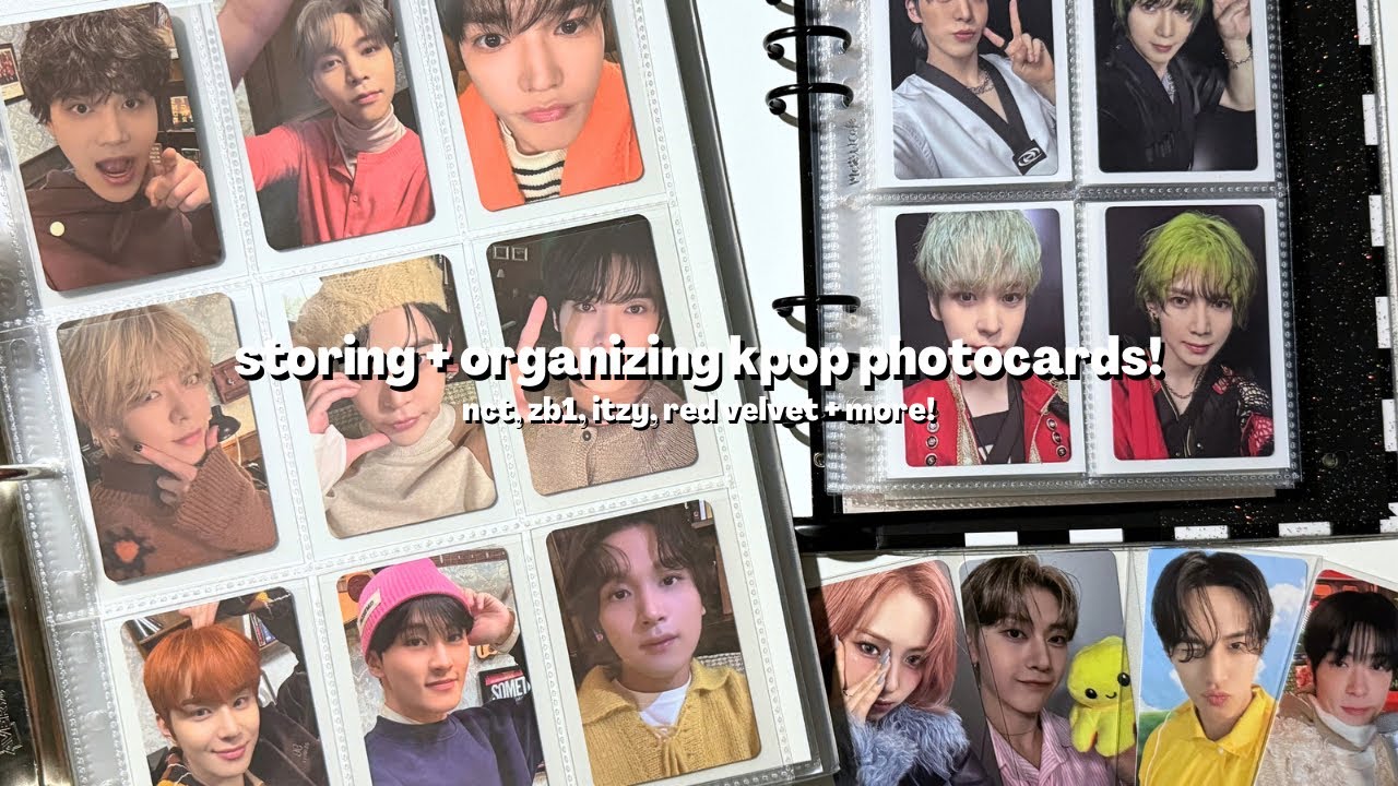 storing + organizing 150+ kpop photocards into my binders! ✰ nct, zb1, itzy, ateez + more!