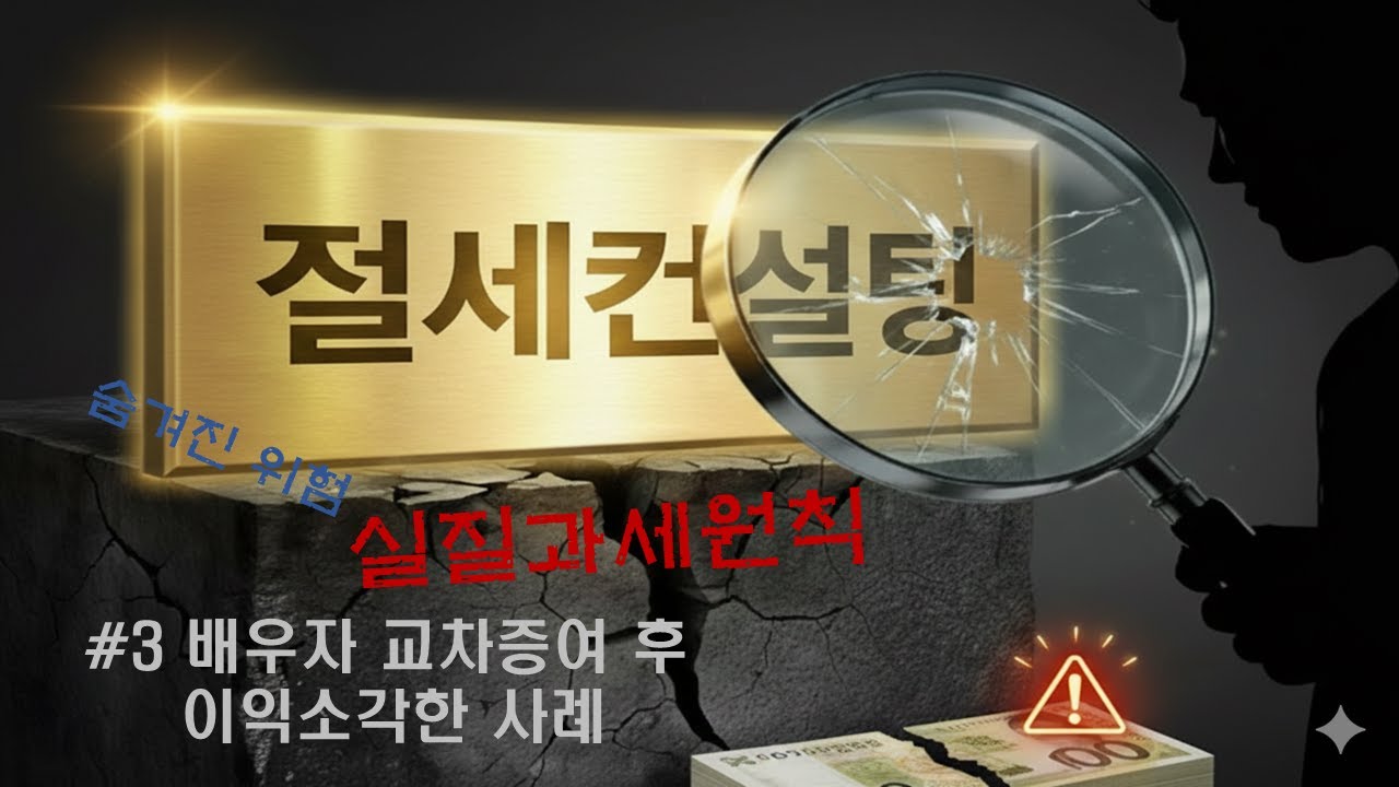 #3 배우자 교차증여 후 이익소각한 사례, 절세컨설팅의 숨겨진 위험 실질과세원칙, 세무사&bull;회계사&bull;변호사 등 전문가집단이 제시하는 기업승계&bull;절세설계방안,  선우세무TV