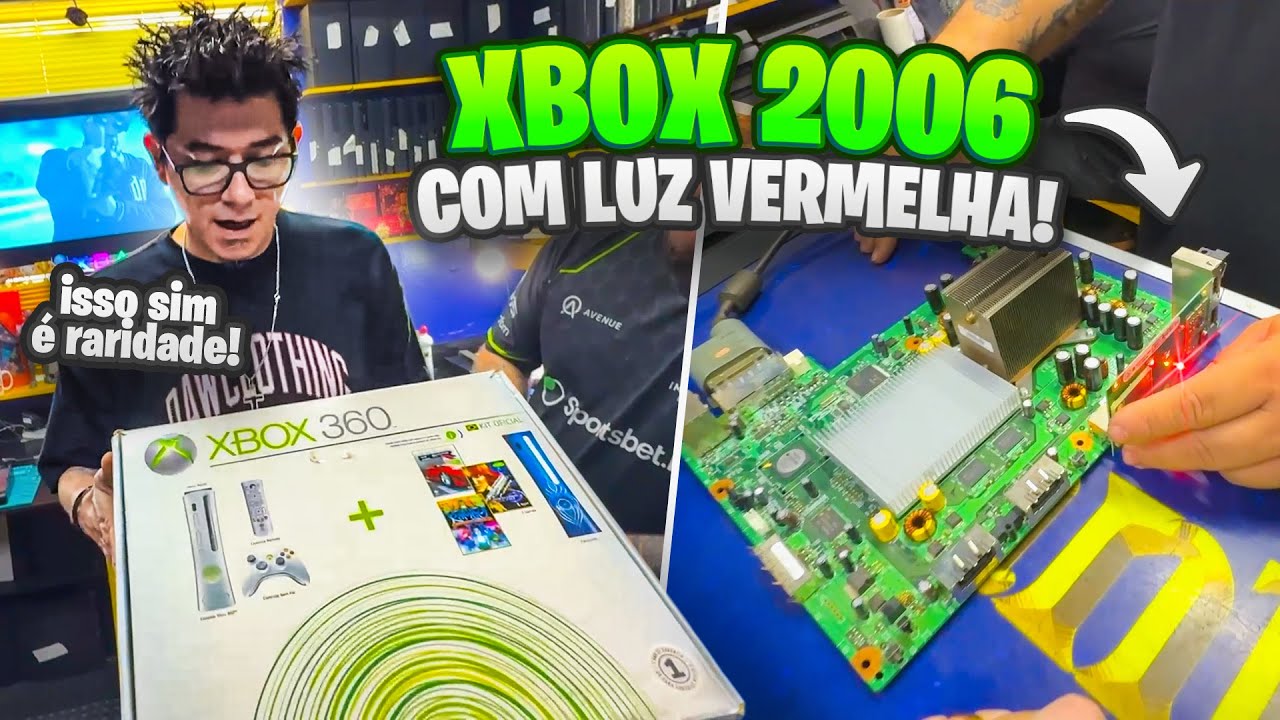 LEVEI MEU XBOX 360 EDIÇÃO BRASILEIRA NA TANTU'S, SERÁ QUE TEM CONSERTO?