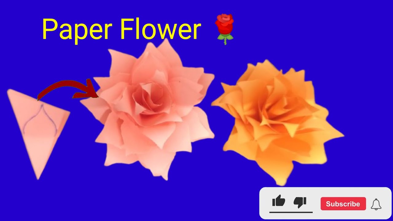 Paper Flower Rose 🌹l DIY Paper Flower l