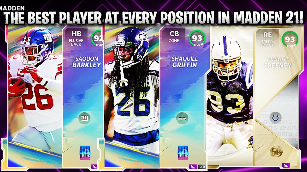 THE BEST PLAYER AT EVERY POSITION IN MADDEN 21! | MADDEN 21 ULTIMATE TEAM