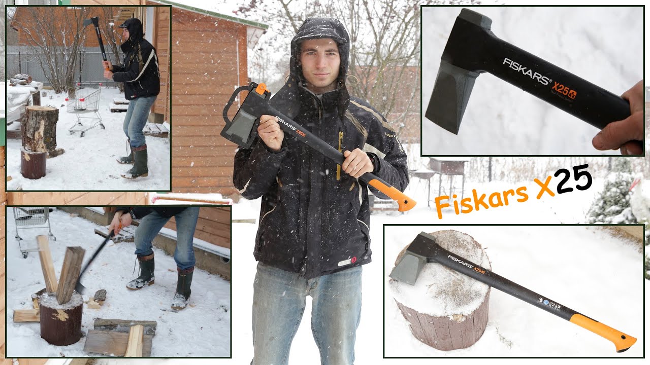 Топор-Колун Fiskars X25 - Обзор и Тест