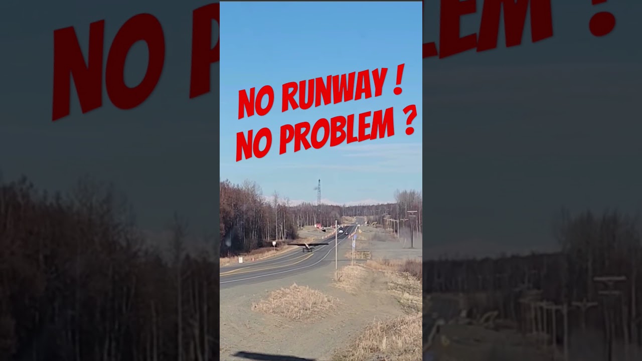 plane takes off on Alaskan Highway #takeoff #plane #alaska