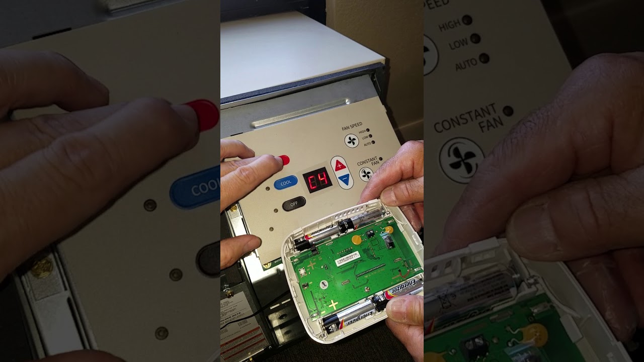Amana PTAC air conditioner installation with remote thermostat programming