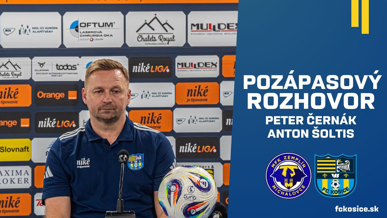 Tlačová konferencia v podaní trénerov Petra Černáka a Antona Šoltisa