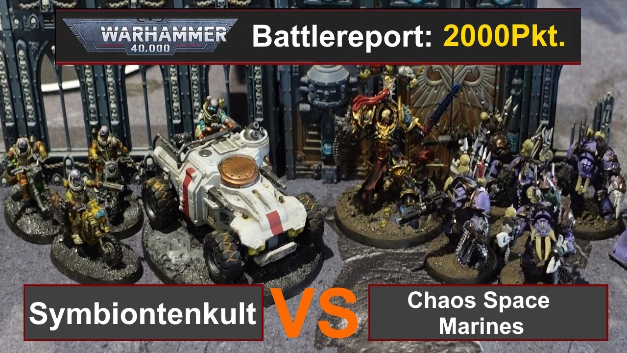 Warhammer 40 Battle Report: Genestealer Cults vs. Chaos Space Marines 10.Edi deutsch
