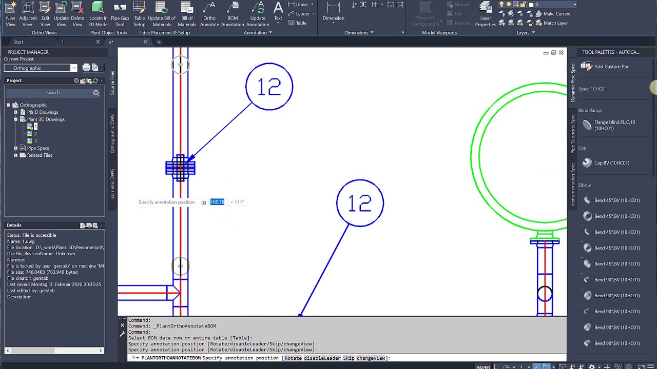 Plant 3D with the Experts: Orthographic drawings