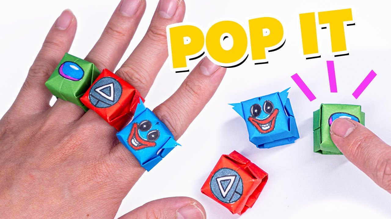 Easy Origami Ring POP IT [origami pop it, origami fidget toy]