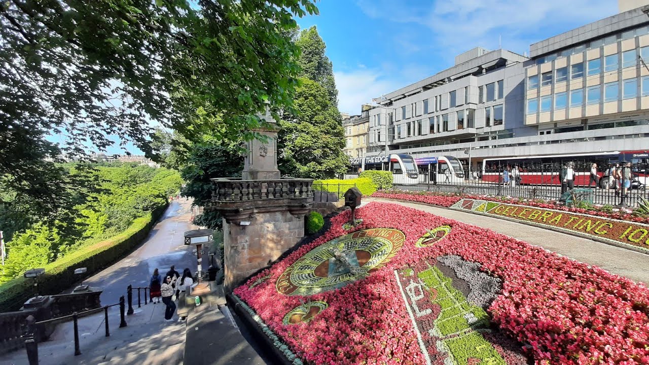 Edinburgh Princes Street Gardens [5K Ultra HD] in Summer