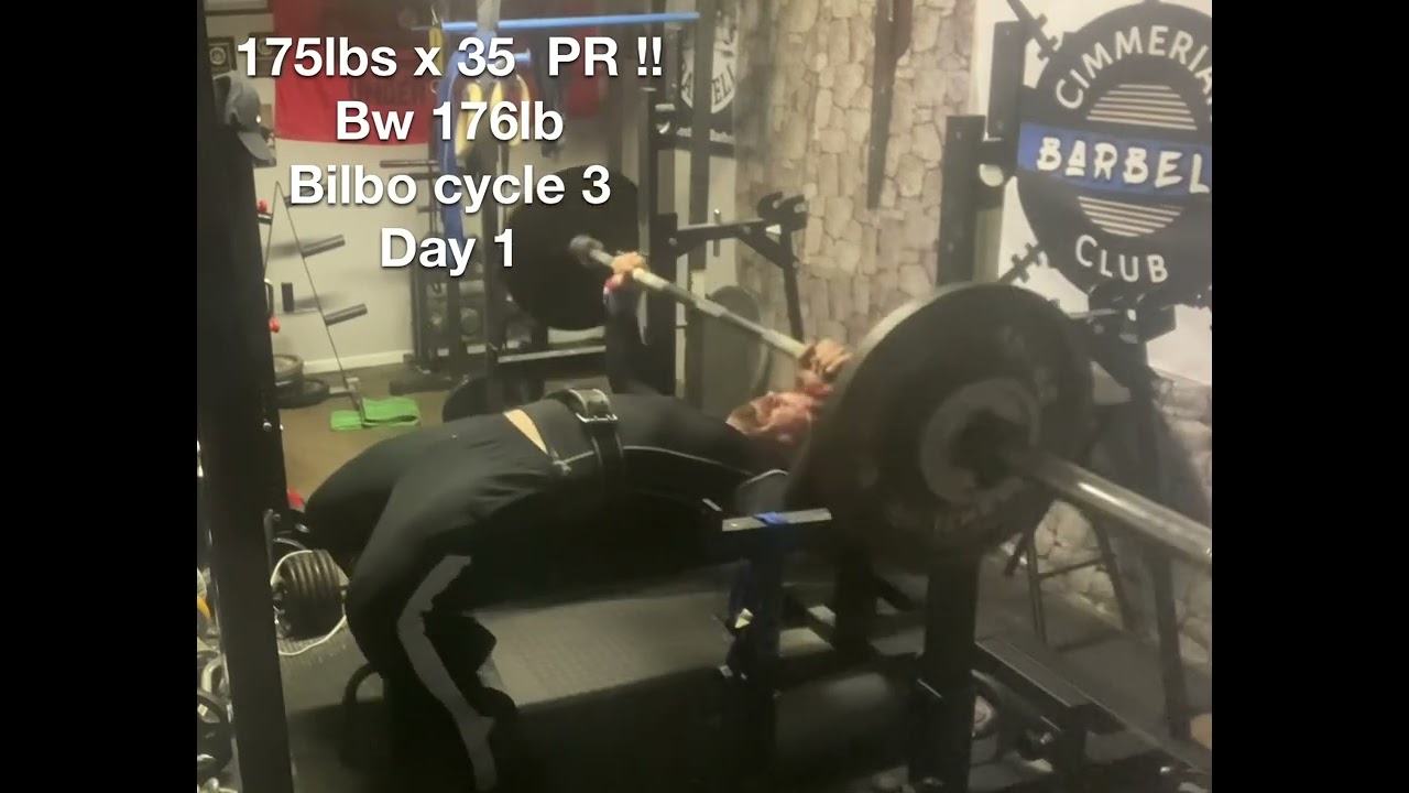 Bilbo method   175lbs x 35 (PR)