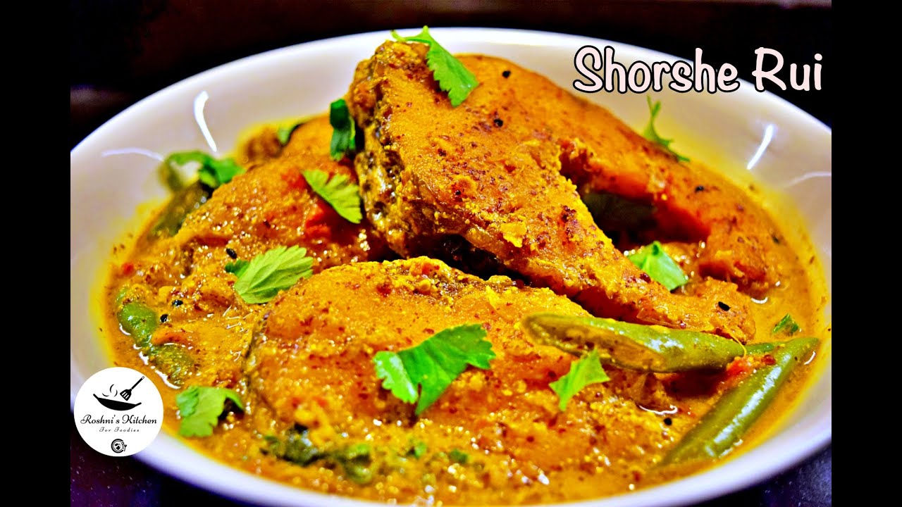 Shorshe Rui - Easy Bengali Fish Curry Recipe | Rohu Fish with Mustard Paste | Roshni's Kitchen