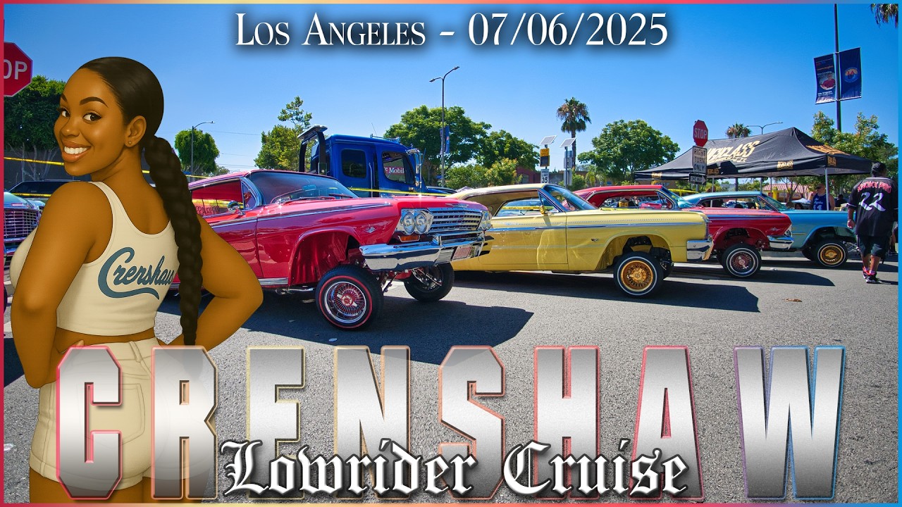 Lowriders Take Over Crenshaw 💛 First Sunday Special Edition for Bone Cancer Awareness