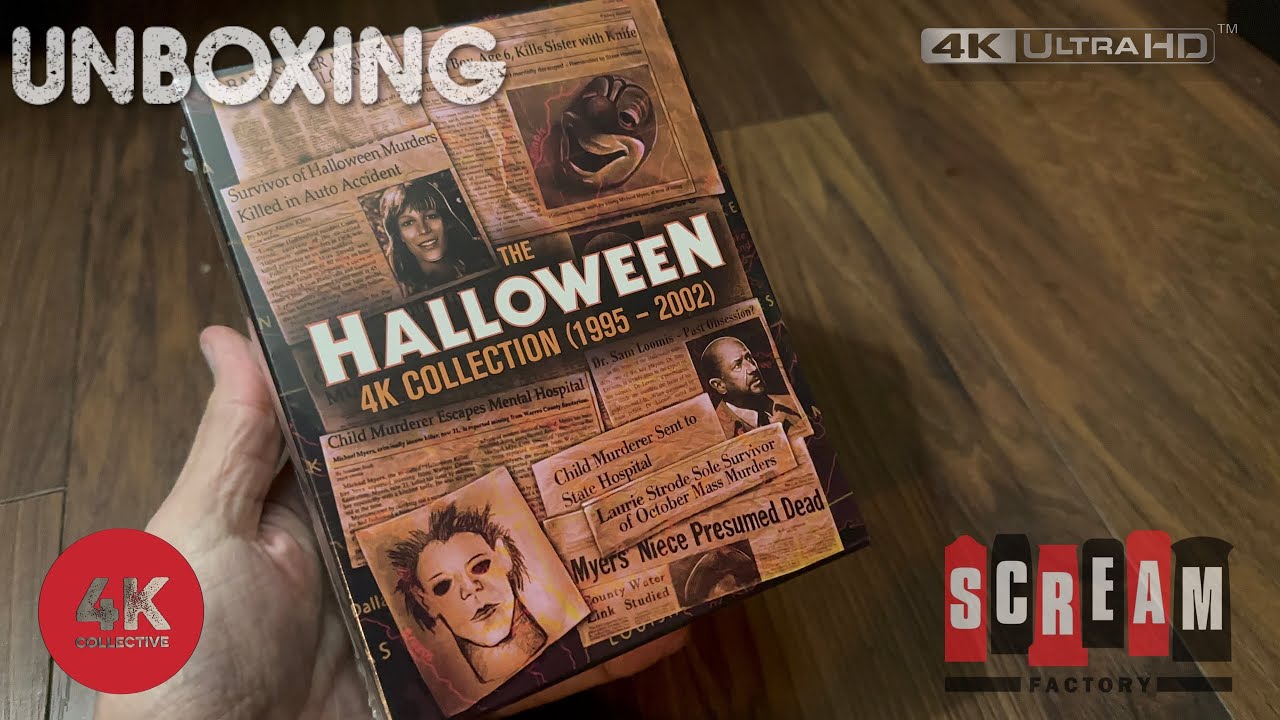 Halloween 4k UltraHD Blu-ray Collection (1995 - 2002) from @screamfactory222 Unboxing