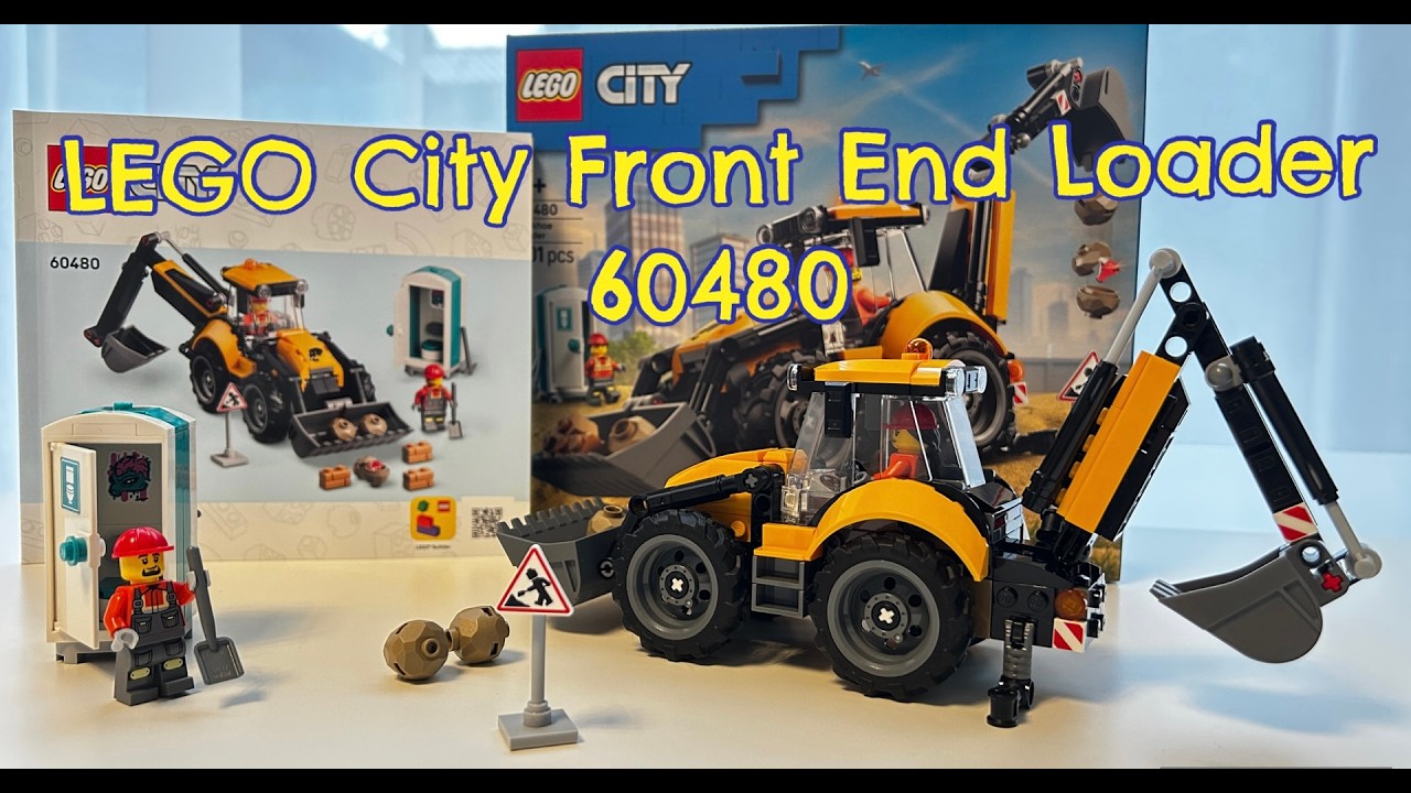LEGO City Backhoe Loader | Front End Loader (60480) Speed Build & Stop Motion! 🚜