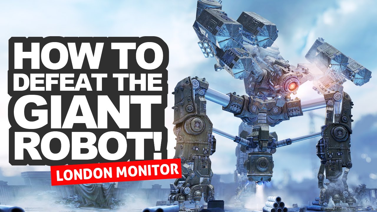 Wolfenstein: The New Order - How to defeat the Giant Robot/London Monitor (1080p HD gameplay)