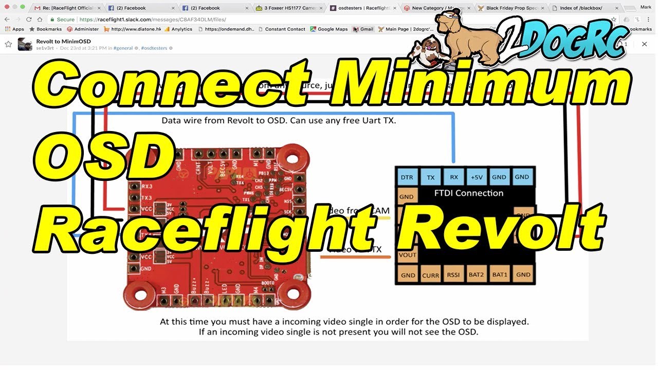 How to Connect Minimum OSD to Raceflight Revolt and TBS unify or Tramp VTX