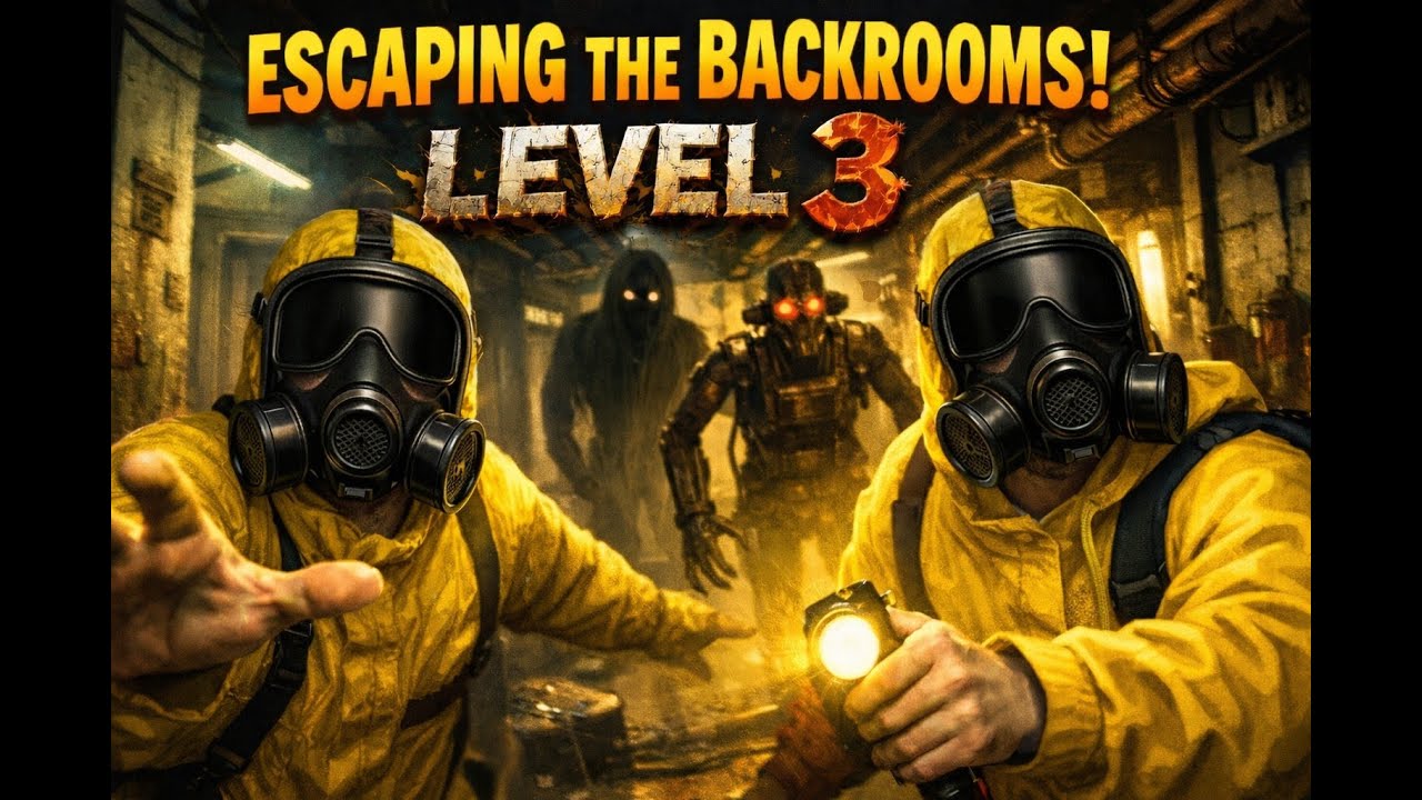 2 idiots playing Escape the Backrooms level 3