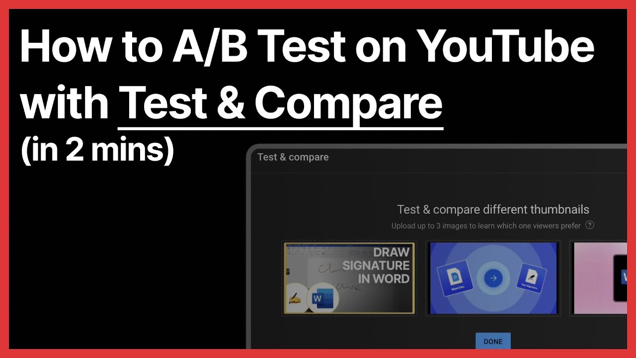 Test & Compare: How To A/B Test YouTube Thumbnails (GUIDE)