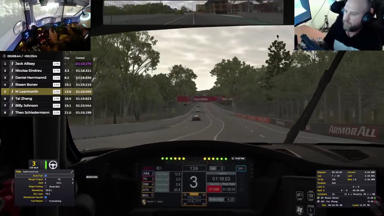 IRACING PORSCHE CUP @ ADELAIDE STREET CIRCUIT .