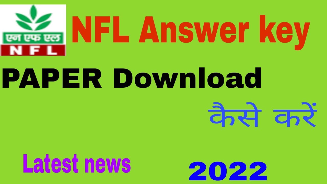 NFL Answer key Out 2022