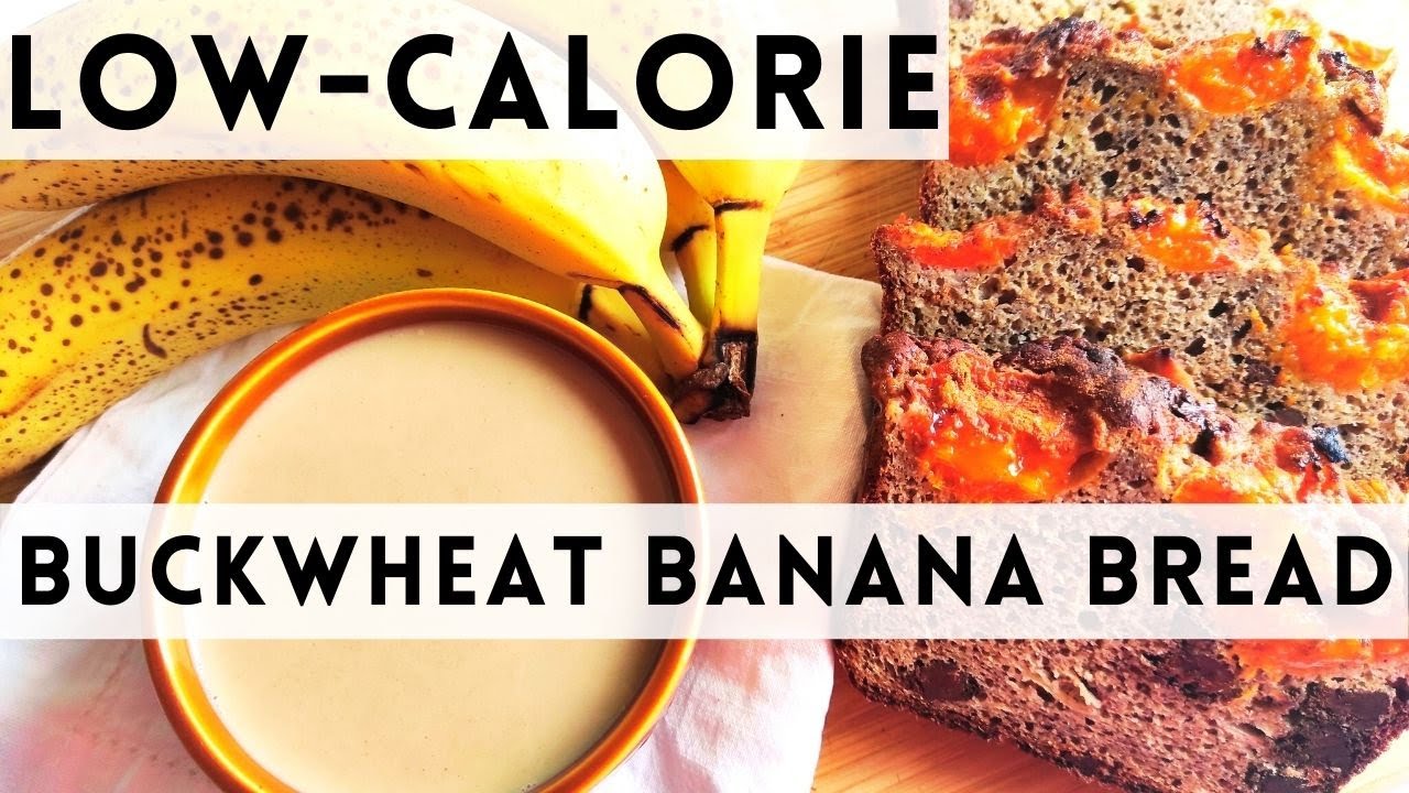 Healthy Banana Bread  Recipe. Buckwheat Bread. Healthy breakfast or healthy snack for weight loss