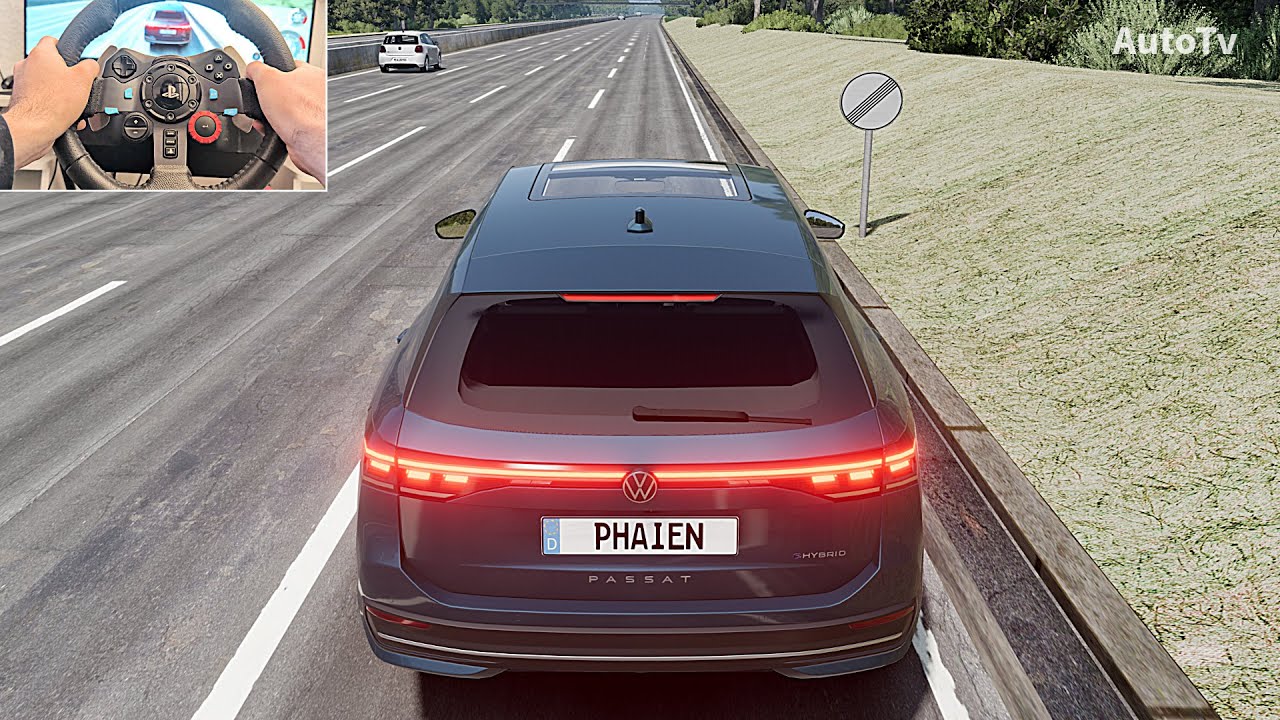2024 Volkswagen Passat B9 - BeamNG Drive Top Speed & Crash Test | Logitech G29 Gameplay