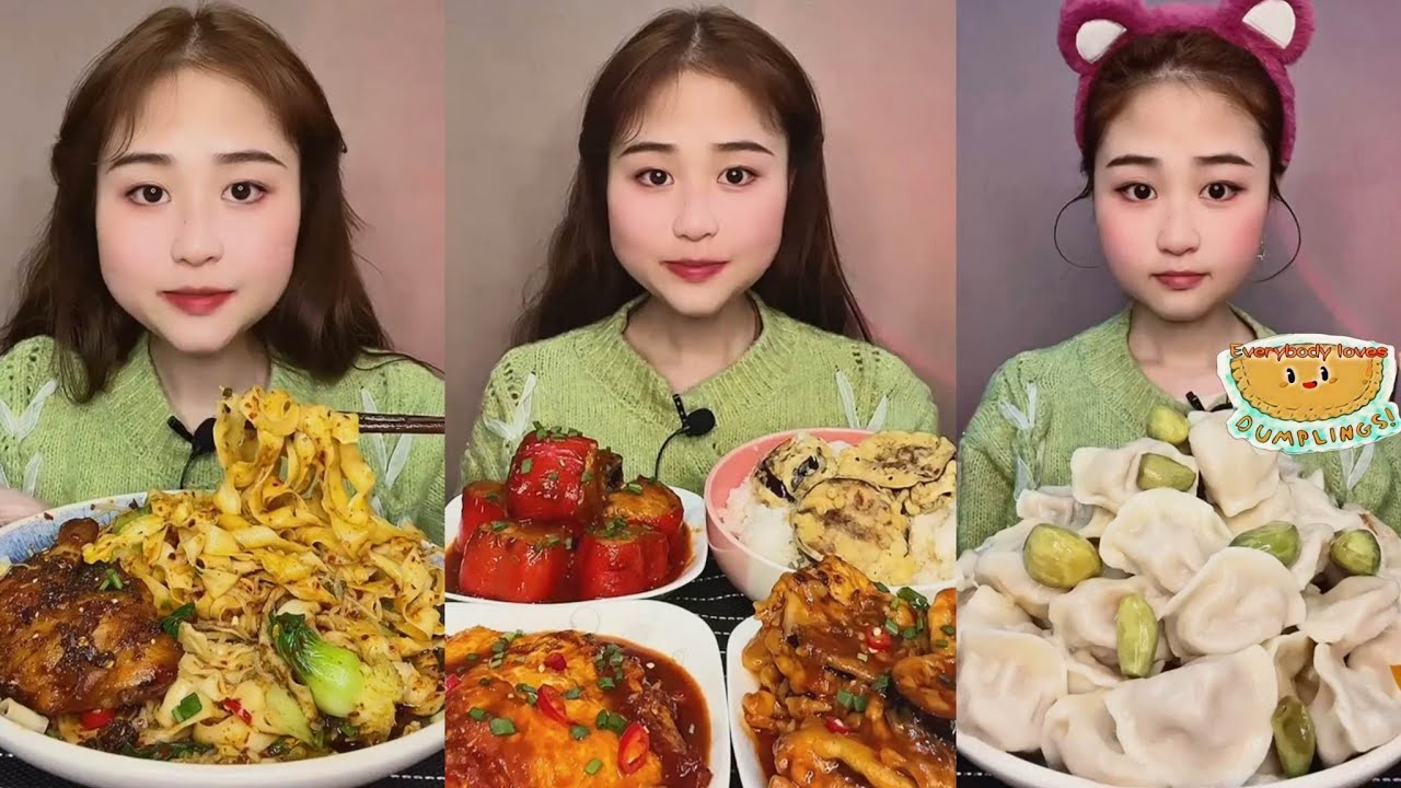 Asmr Eating Spicy Food Big Bites | 중국음식 먹기 맛있는과 중국당면 치킨,중국가정식먹방 | 중국먹방/중국만두먹방/고기먹방 | 중국빵먹방과 다양한음식 먹방