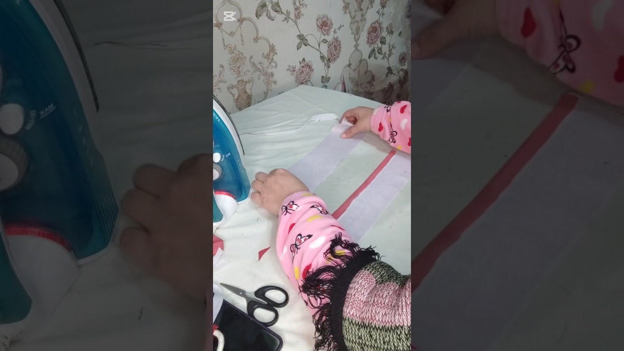قص وتقفيل فستان اطفال 